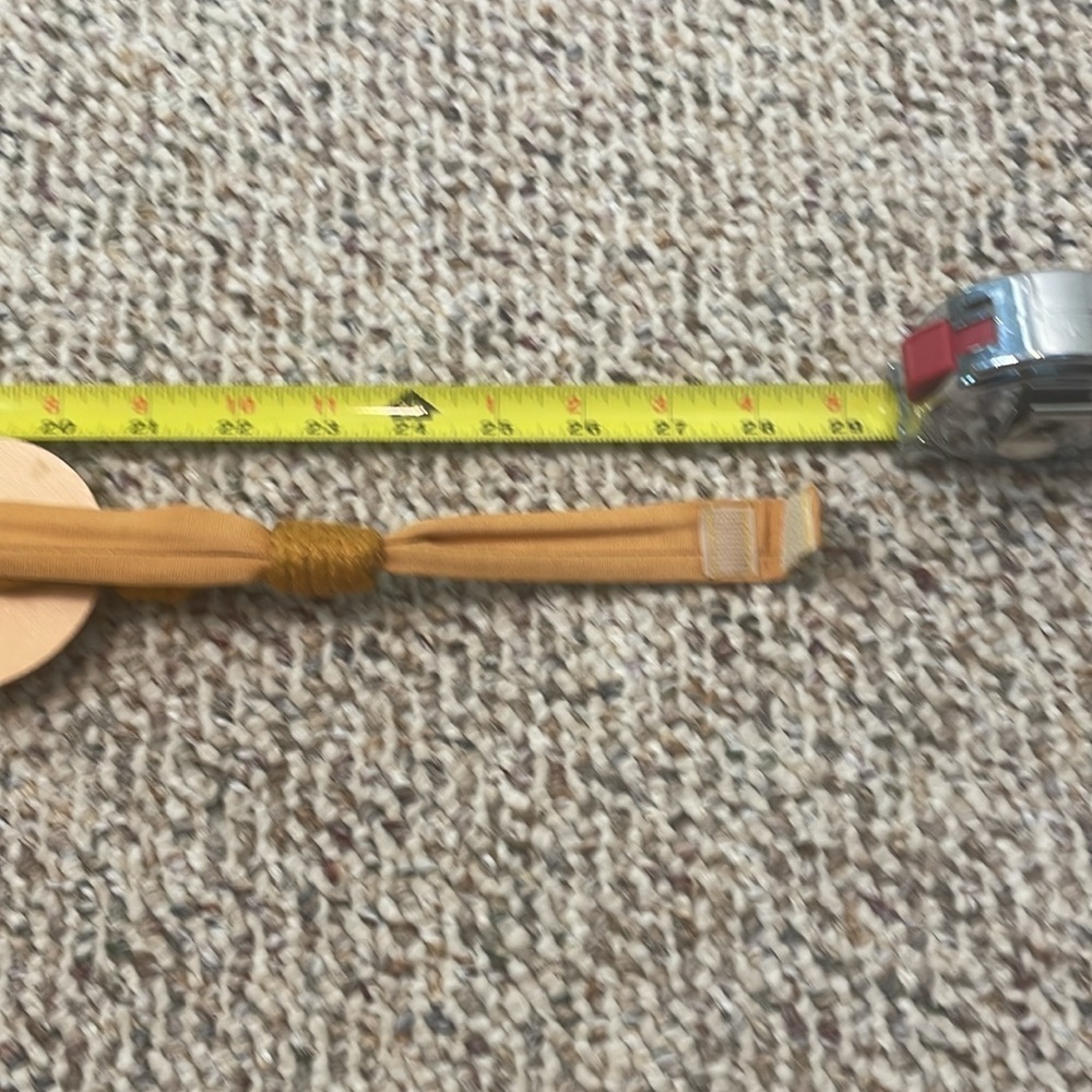 Vintage Tan Woven Belt With Leather Discs. Y2K - Picture 7 of 9